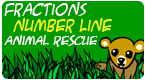 animal rescue fractions number line