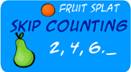 skip count - fruit splat-  math game