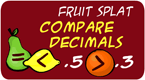 compare decimals fruit splat math game